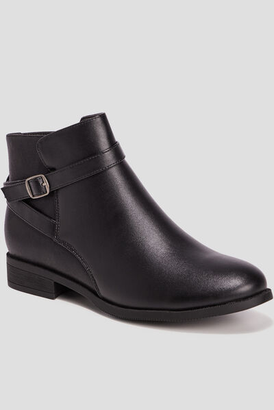 Bottines avec brides noir femme