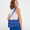 Sac bandoulière à rabat rectangulaire bleu roi femme