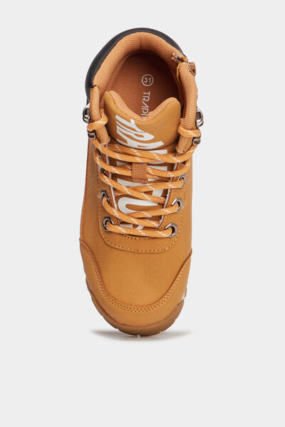 Bottines &agrave; lacets Trappeur Babino jaune gar&ccedil;on