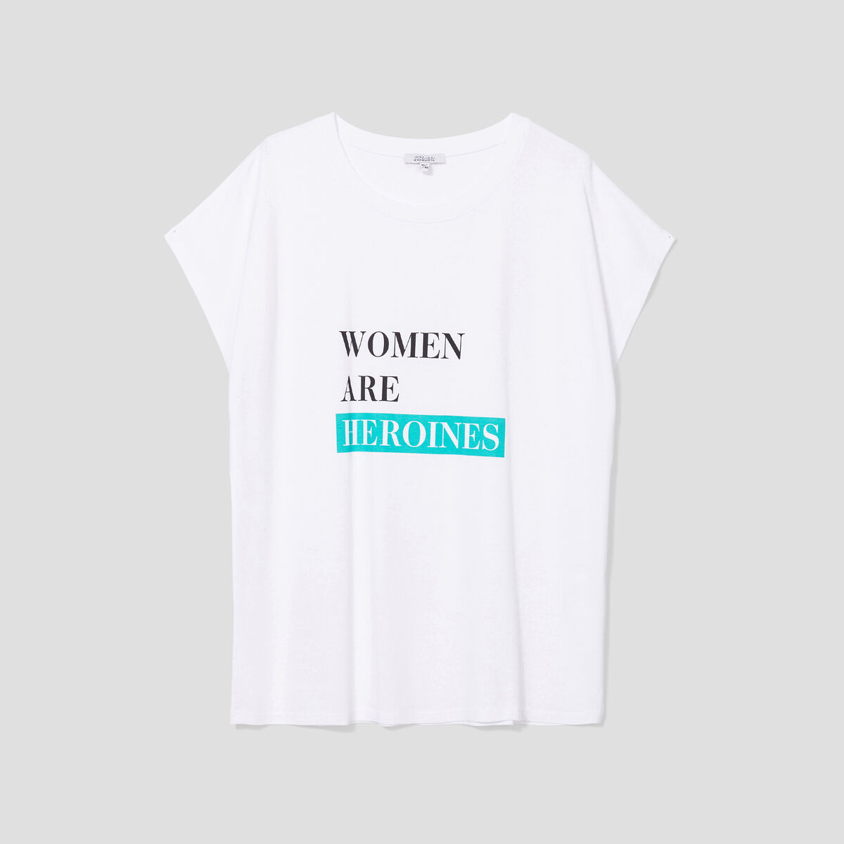 T-shirt droit manches courtes Modavista blanc femme grande taille