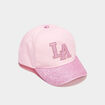 Casquette à paillettes rose fille
