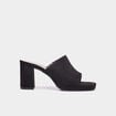 Mules à talons noir femme