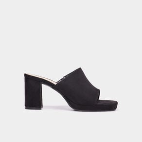 Mules à talons noir femme