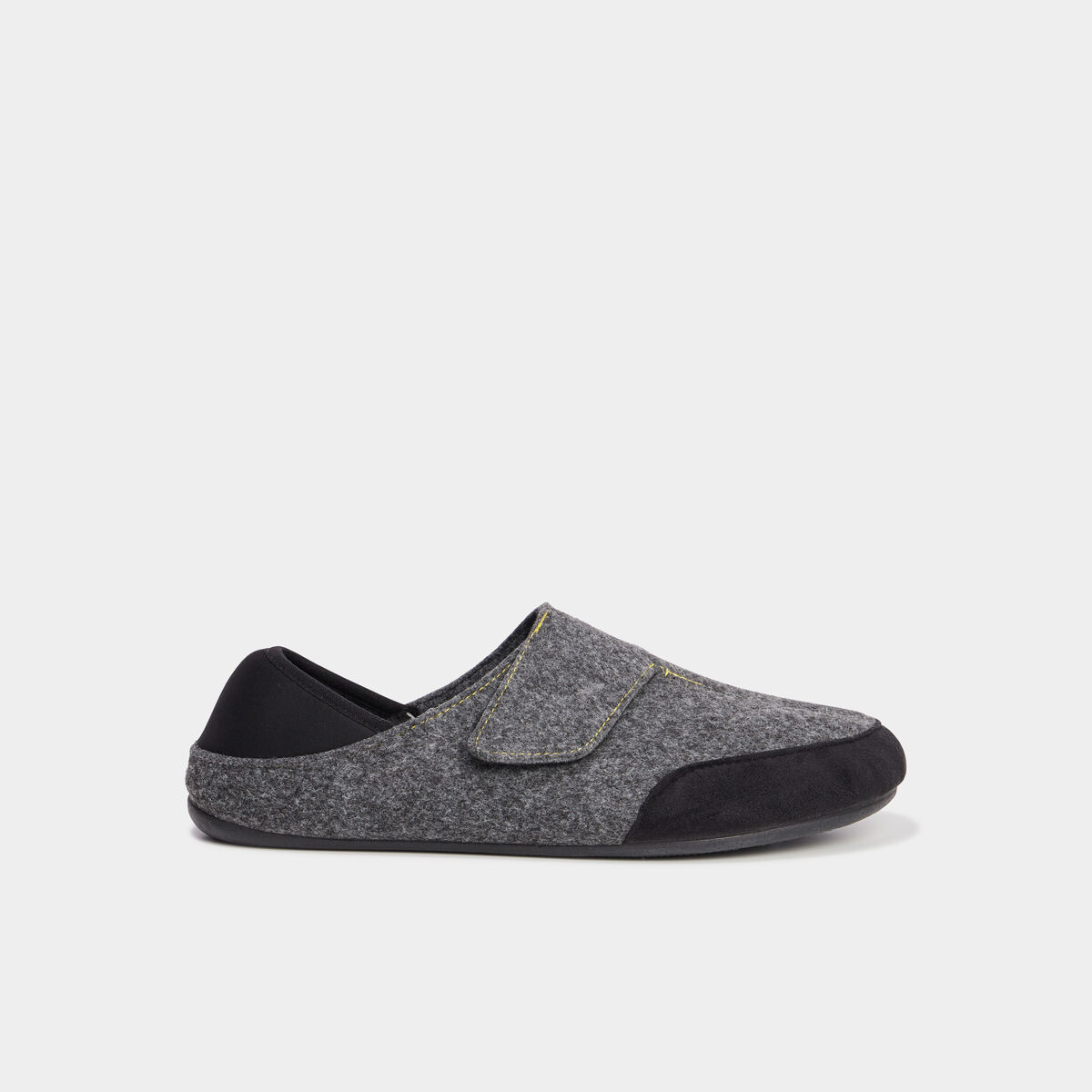 Chaussons avec fermeture à scratch gris homme