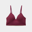 Brassi&egrave;re c&ocirc;tel&eacute;e padd&eacute;e sans armature prune femme