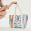 Sac cabas rectangulaire multicolore femme