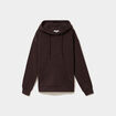 Sweat hoodie 1 poche &agrave; capuche marron fonc&eacute; femme