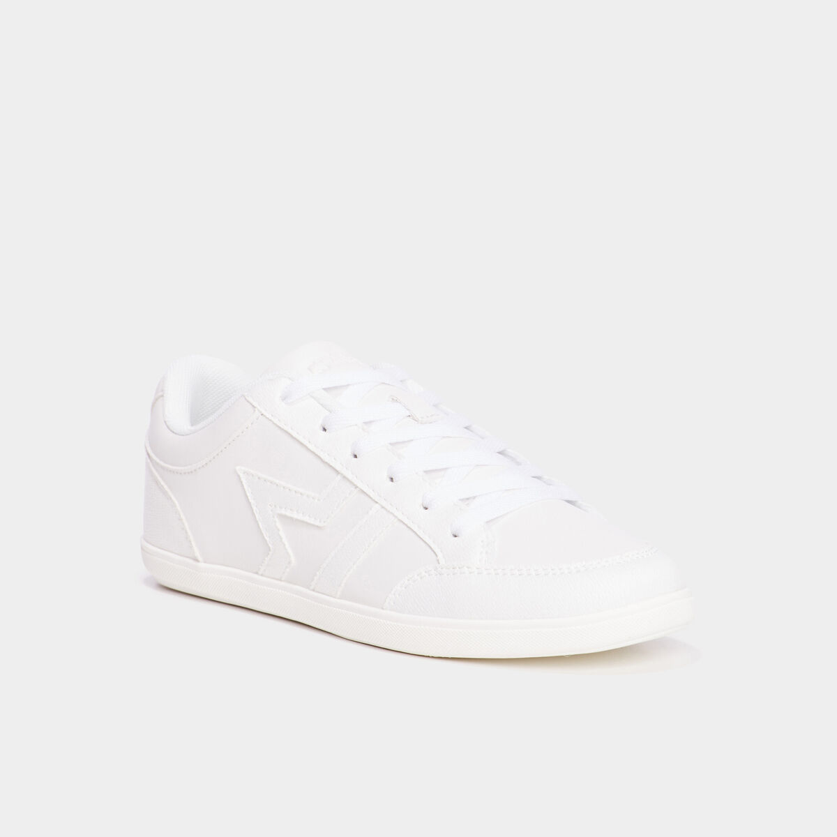 Tennis basses &agrave; lacets blanc femme