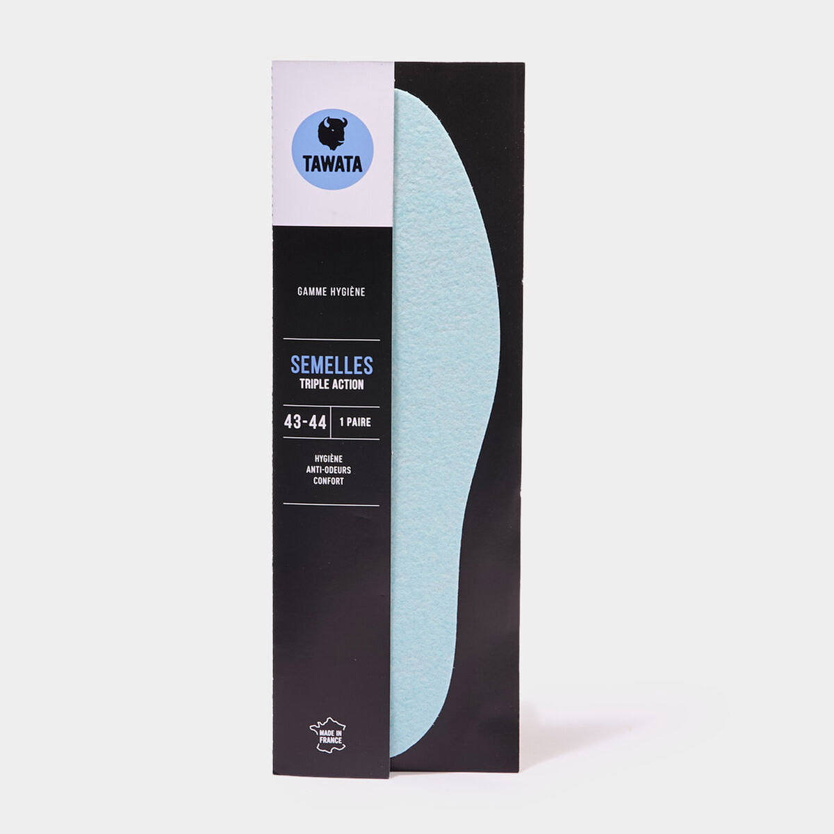 Semelles triple action hygi&egrave;ne Tawata bleu mixte