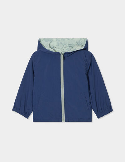 Blouson imperméable réversible vert pastel bébé garçon