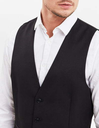 Veston droit boutonné noir homme