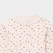 Sweat molletonn&eacute; avec boutons &eacute;paule creme b&eacute;b&eacute; fille