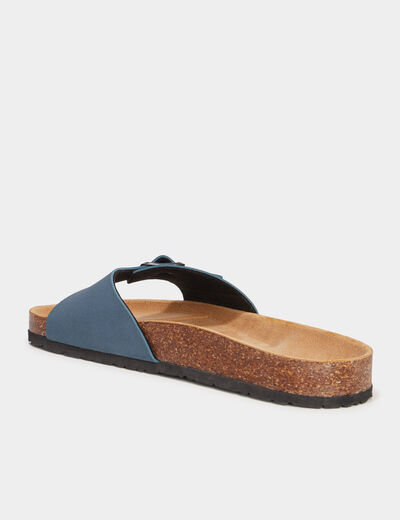 Mules avec boucles bleu marine homme