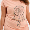 Chemise de nuit manches courtes rose clair femme grande taille