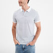 Polo droit manches courtes coton ecru homme
