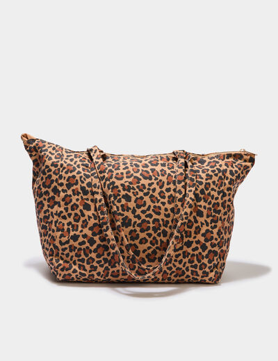 Sac shopper avec anses sable femme