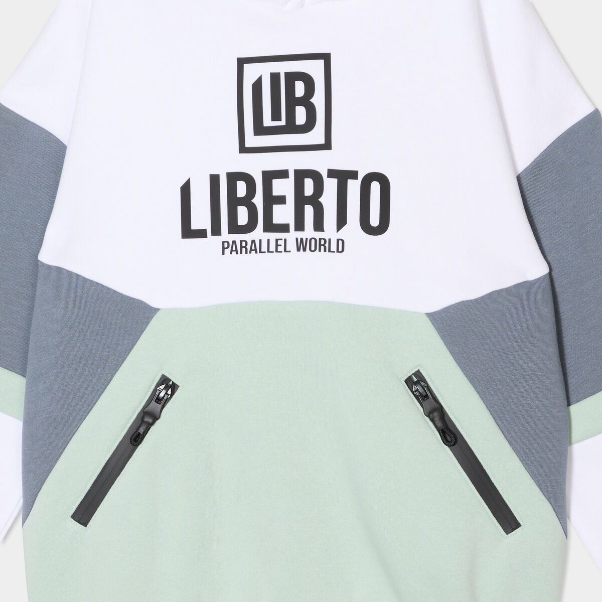 Sweat à capuche hoodie Liberto vert pastel garçon