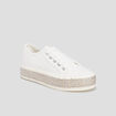 Tennis à lacets en toile Liberto blanc fille