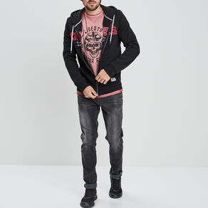 Sweat zippé à capuche Creeks noir homme