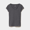 T-shirt manches courtes gris fonc&eacute; femme