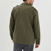 Veste droite col montant vert kaki homme
