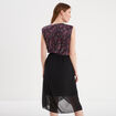 Robe fluide col cache-coeur ceinturée noir femme