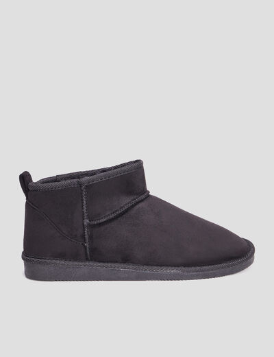 Bottines fourrées noir femme
