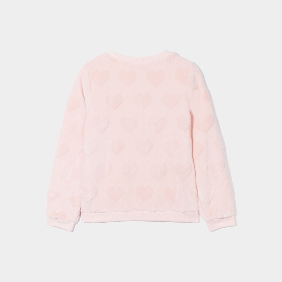 Sweat doux manches longues rose clair fille