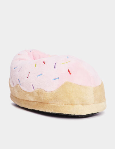 Chaussons aspect velours multicolore fille