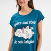Chemise de nuit coton Aristochats Marie bleu canard femme