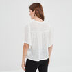 T-shirt manches courtes volantées Creeks blanc femme