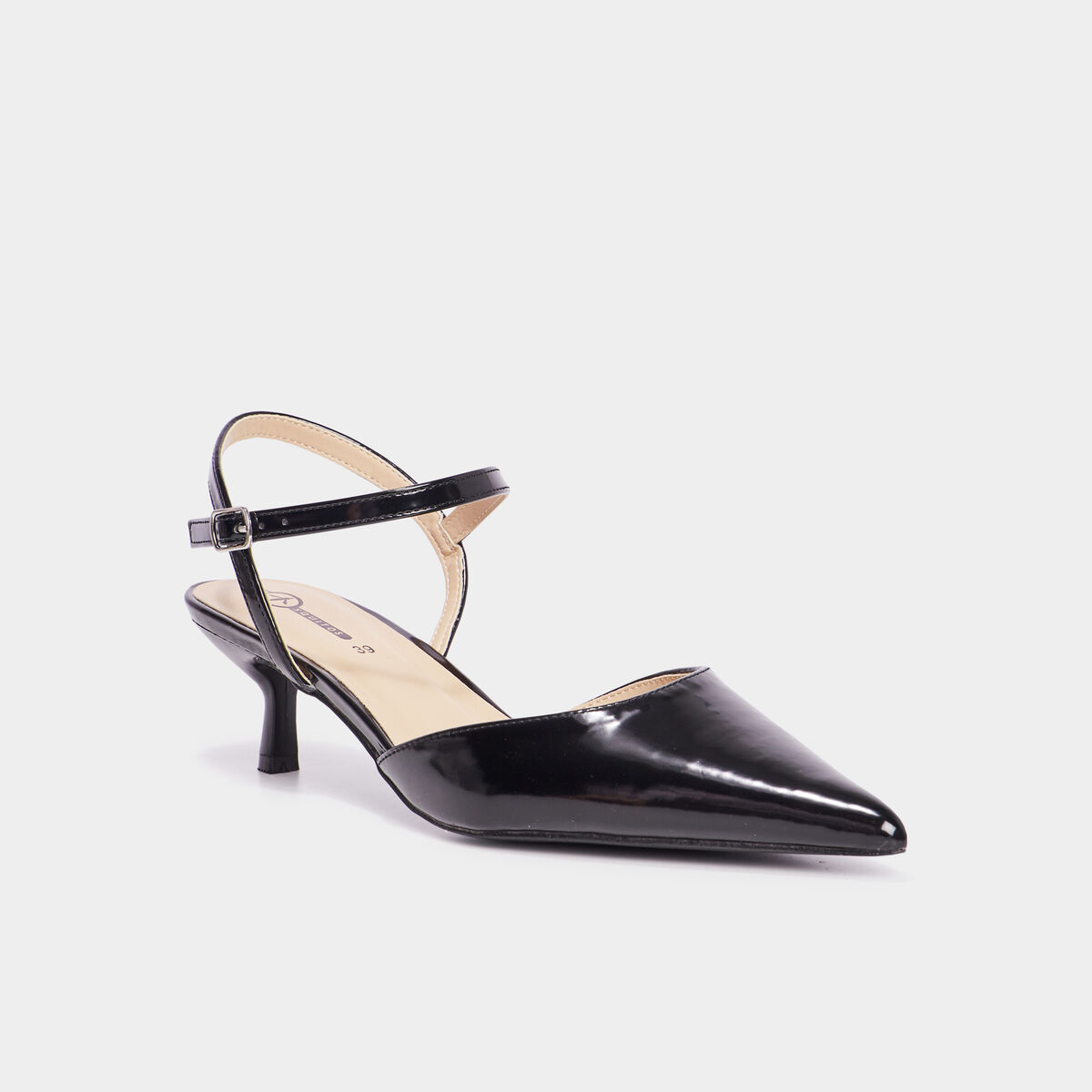 Escarpins vernis kitten heels noir femme