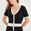 Robe pull moulante boutons Mosquitos noir femme