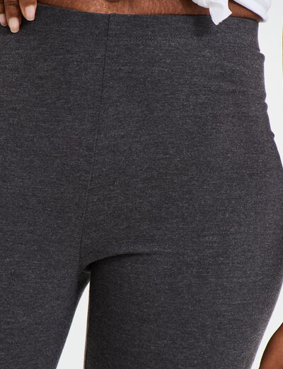 Legging long taille haute gris foncé femme