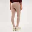 Legging taille haute marron clair femme