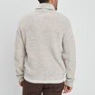 Pull col châle manches longues ivoire homme
