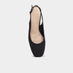Escarpins slingback suédine noir femme