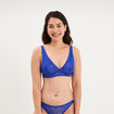 Soutien-gorge triangle dentelle bleu electrique femme