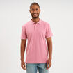 Polo piqu&eacute; coton manches courtes rose homme