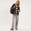 Veste r&eacute;versible simili cuir et polaire marron fonc&eacute; femme