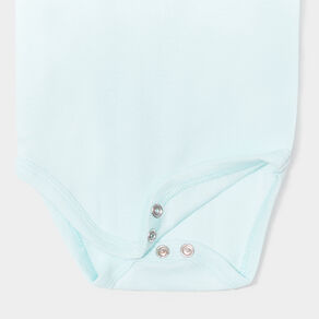 Lot 3 body sans manches coton vert turquoise bébé
