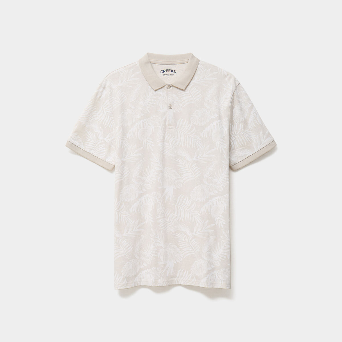 Polo jersey droit manches courtes coton gris homme