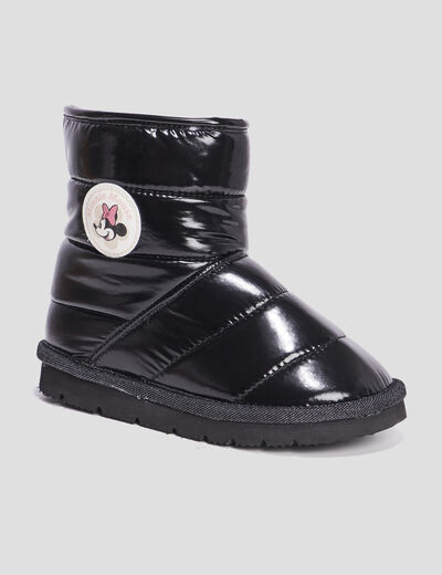 Bottines chaudes matelassées Minnie noir fille