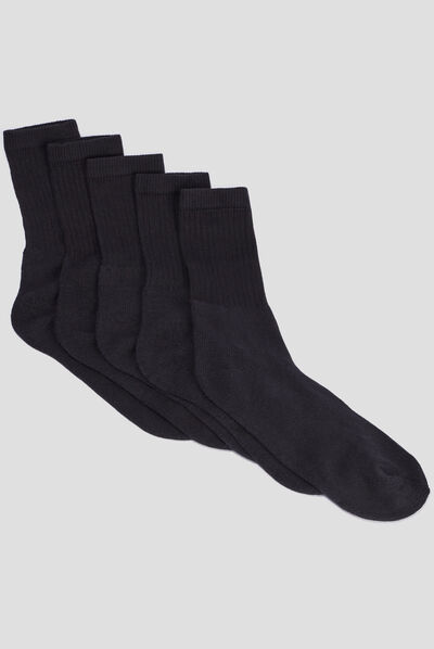 Lot 5 paires chaussettes noir homme