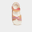 Sandales en cuir Kickers Binsia rose bébé fille