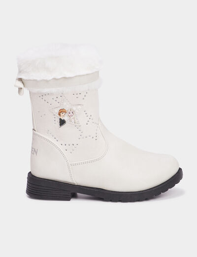 Bottes fourrées Reine des neiges sable fille