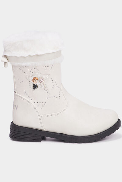 Bottes fourrées Reine des neiges sable fille
