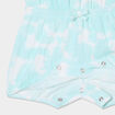 Combishort à bretelles et volants bleu pastel bébé fille