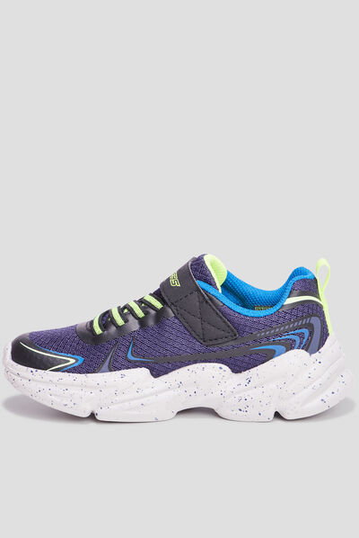 Baskets running Skechers Wavertronic bleu garçon