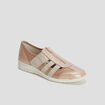 Derbies zippées pied large sable femme